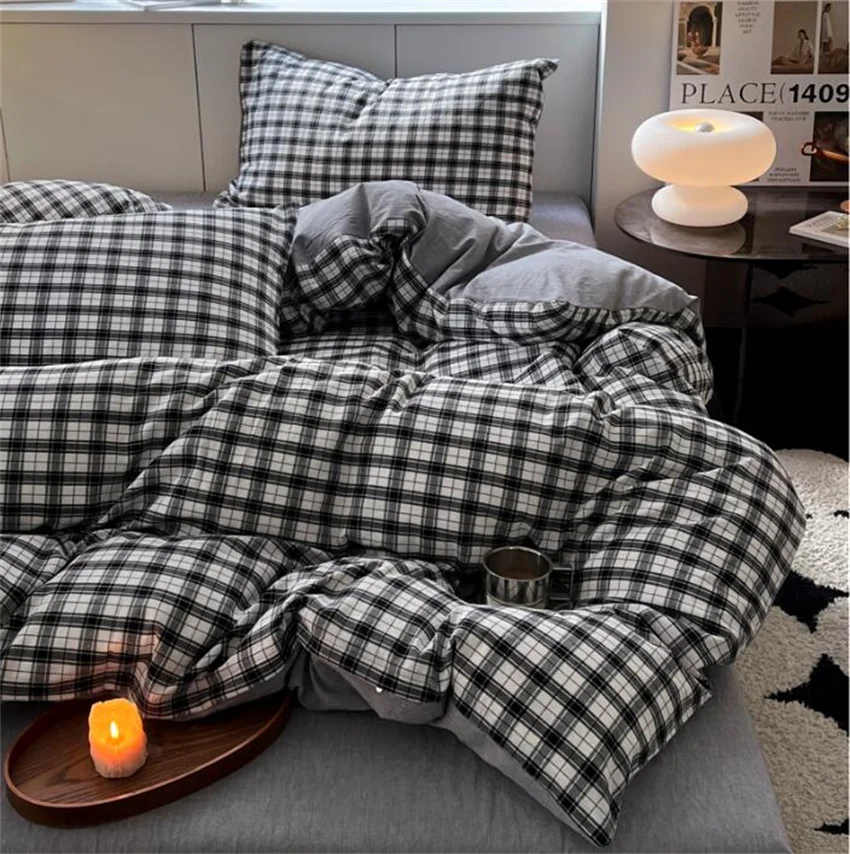 Blend-Linen-Cotton-Bedding-Set-Ins-Plaid-Duvet-Cover-Flat-Sheet-Pillowcase-White-Black-Doublr-Queen-1.webp