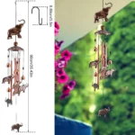 35inch Wind Chimes With Elephant Metal Tubes Outdoor Garden Yard Decoration Retro Creative Hanging Wind Chimes Ornaments